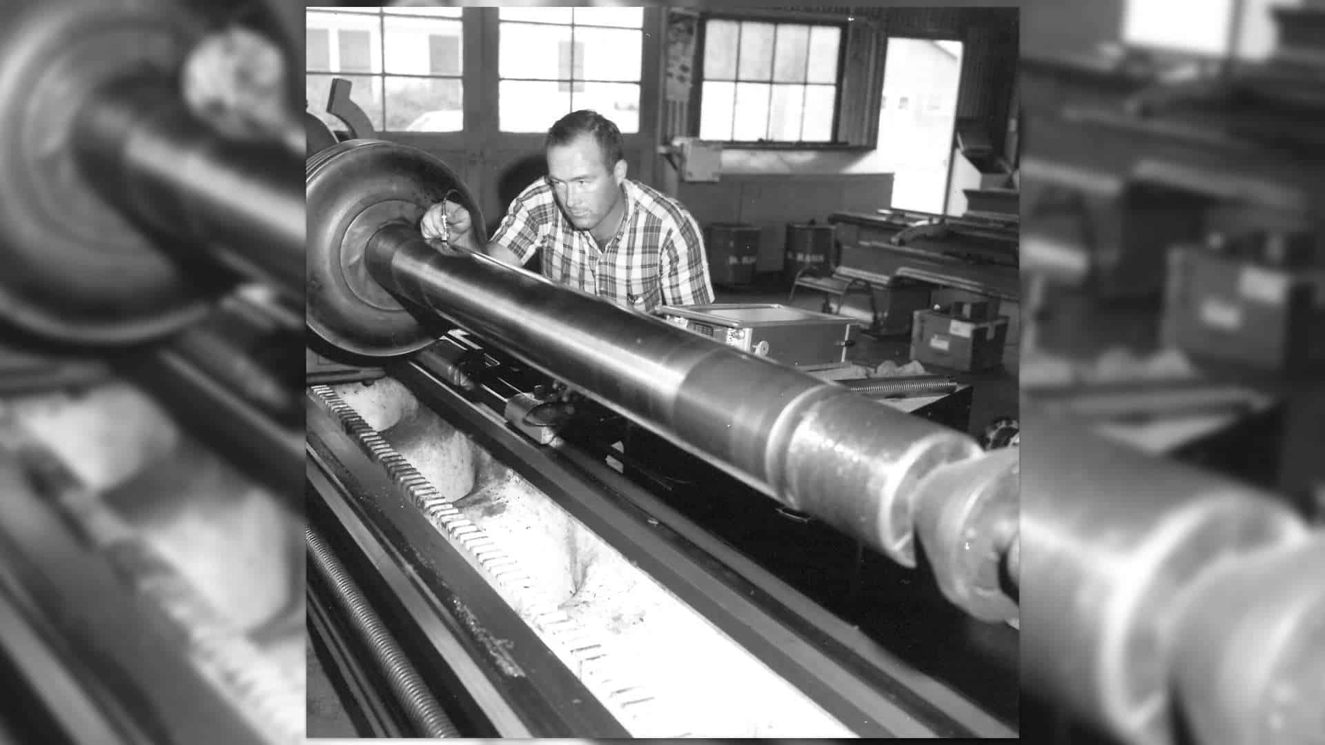 Team member using Son-o-ray inside Wichita facility (July, 1968)